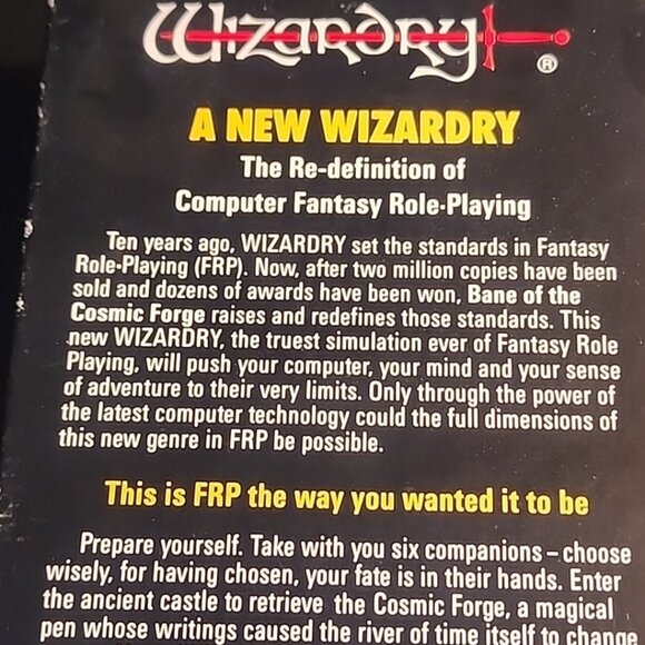 Wizardry Bane of the Cosmic Forge For Amiga Video Game Computer System - Picture 10 of 13